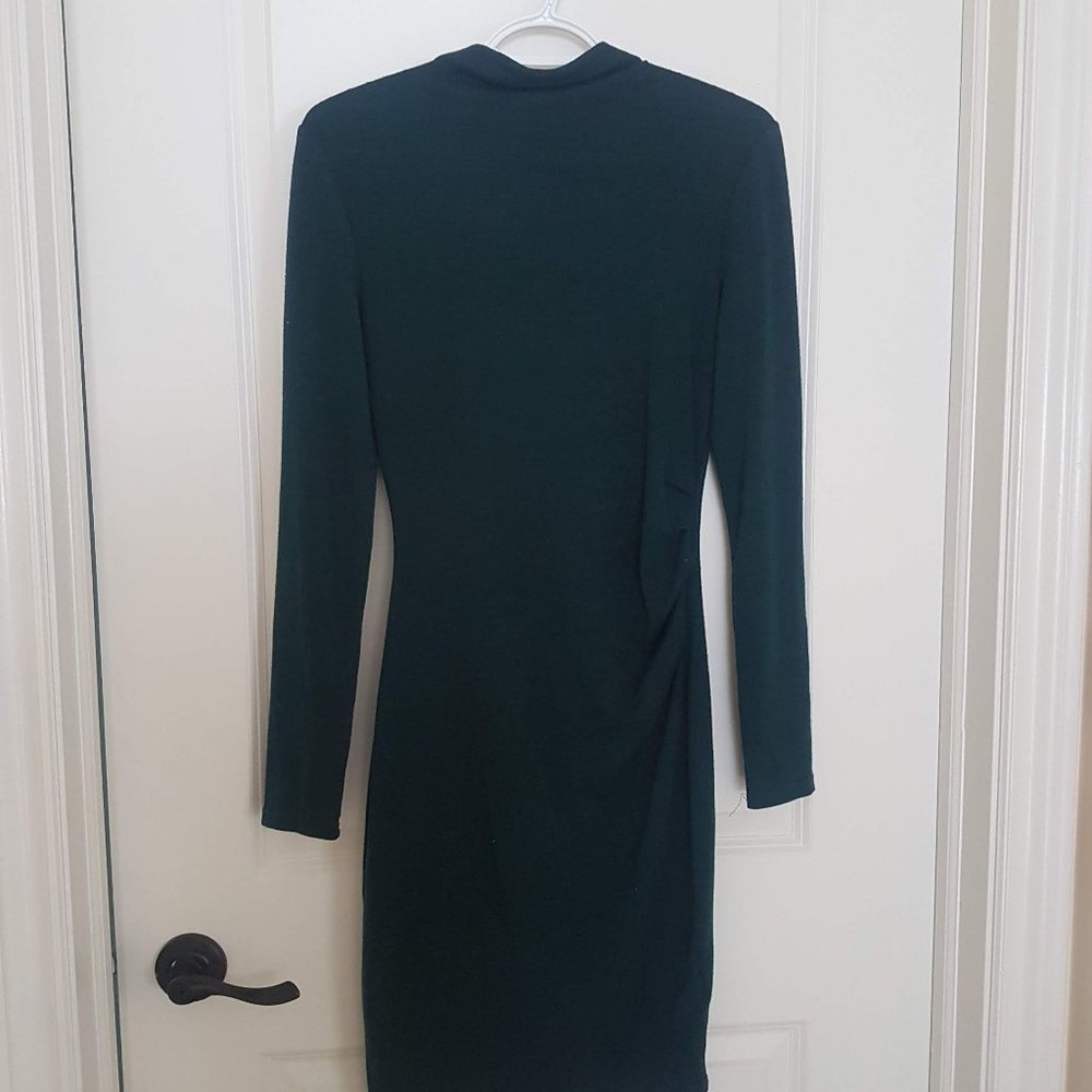 Dex forest green fitted dress